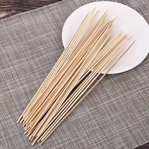 50pcs Bamboo Skewers Barbecue BBQ Kebab Sticks Party Buffet Food Disposable Pick AXYC
