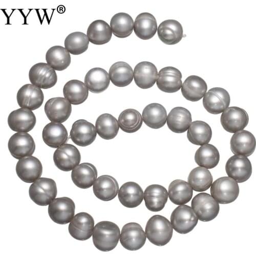 8-9mm Natural Grey Potato Shape Fashion Freshwater Loose Pearl Beads Necklace Bracelat Jewelry Making DIY Pearl Loose Beads
