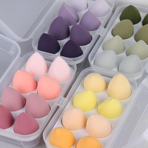 8pcs Sponge for makeup set Macarone Gradient Water Drop Puff Cosmestic Professional Makeup Artist High Quality Beauty