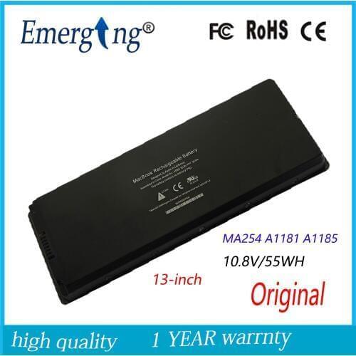 10.8V 55WH New Original Laptop Battery for APPLE MacBook A1185 A1181 MA254