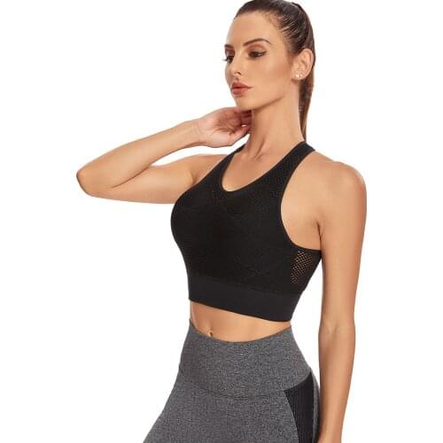 Seamless Breathable Yoga Gym Top Newest Loli Mesh Sports Bra Women Fitness Top Yoga Bra Women Shockproof Running Sport Bra Top