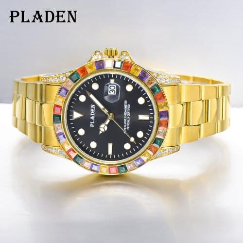 PLADEN Specials Bezel Men Watches Perfect 316L Stainless Steel Watch Waterproof Japanese Movement Quartz Clock Relogio Masculino