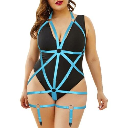 Body Stockings Top Harness Plus Size Gothic Bondage Plump Costumes Garter Belts Womens Underwear Sexy Lingerie Garter Belt