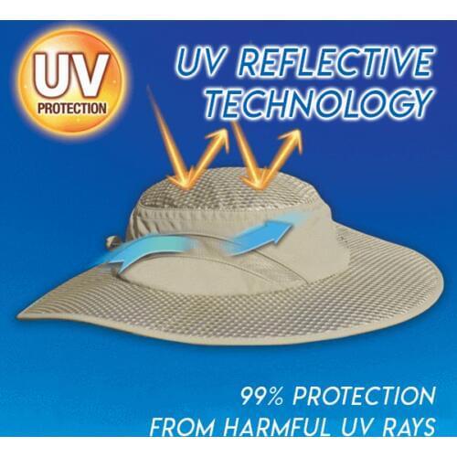 Hot Sale Wide Arctic Cap Cooling Ice Cap Sunscreen Hydro Cooling Bucket Hat Arctic Hat UV Protection Cool Protected without Logo