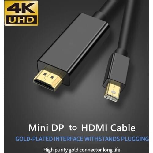 1M 1.8M 3M Mini DP Display Port to HDMI Cable adapter for iMac Mac pro Air TV Tablet Camera Thunderbolt Mini Micro HDMI to HDMI