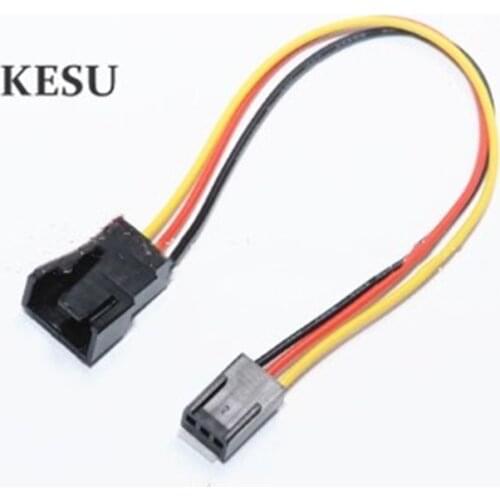 24AWG 3 Pin 3pin to 4Pin 4-pin PWM Convert Connector Extension Cable 15CM PC Computer Cooling Fan Cable 4p High Quality