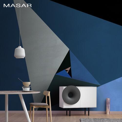 MASAR Creative geometric large triangle rotating mural color living room sofa dining room television background wall wallpaper