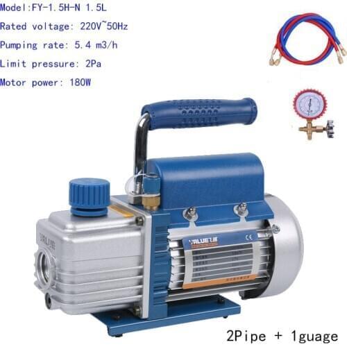 180W 2pa FY-1.5H-N Mini Vacuum Pump Rotary Vane Single Stage 220V Air Pump for Air Conditioning Repair Refrigerator