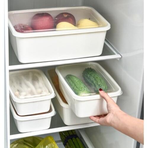 Multifunctional Storage Box Kitchen Refrigerator Fresh-Keeping Box Plastic Vegetable Fruit Drain Basket Storage box