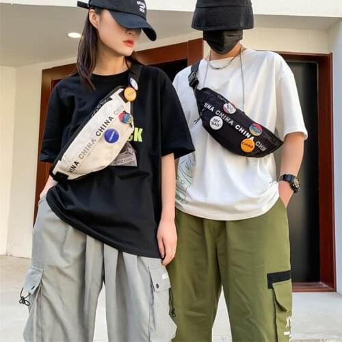 2021 Fashion Men Belt Waist Bag Crossbody Bag Casual Travel Phone Pouch Unisex Chest Bags Nylon Fanny Pack Hip Banana Pack