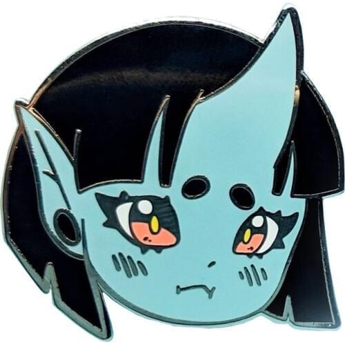 Mugi the Blue Oni Brooch Cute Yokai Badge Japanese Lore Jewelry