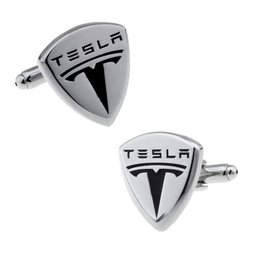 Mens Fashion Cuff Links Copper Material Silver Color Auto Logo