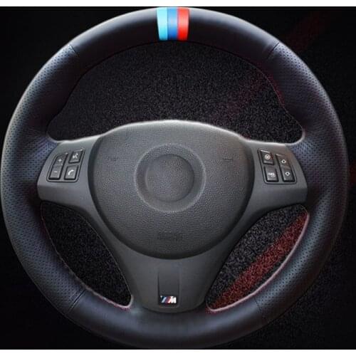 Microfiber Leather Auto Braid On The Steering Wheel Cover for BMW M Sport M3 E90 E91 E92 E93 E87 E81 E82 E88 X1 E84 Car Covers