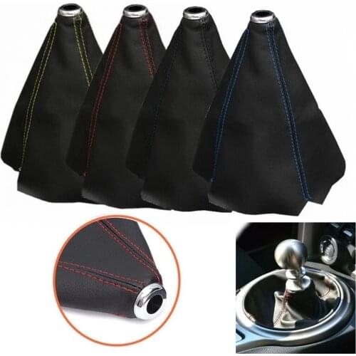 Car Gear Shift Collars Manual Handbrake Gaiter Boot Cover For BMW 3 Series E36 E46 E30 E34 M3 Z3 Black Leather M Accessories