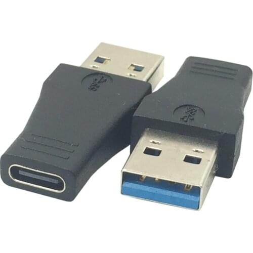 Black USB 3.0 to USB 3.1 Adapter Type C Female to USB3.0 Male Adapt