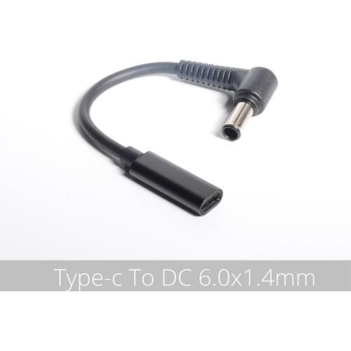 USB Type C Female to 6.0*1.4mm Male Plug Converter Laptop Dc Power Adapter Connector Charging Cable Cord for SONY Laptop PC