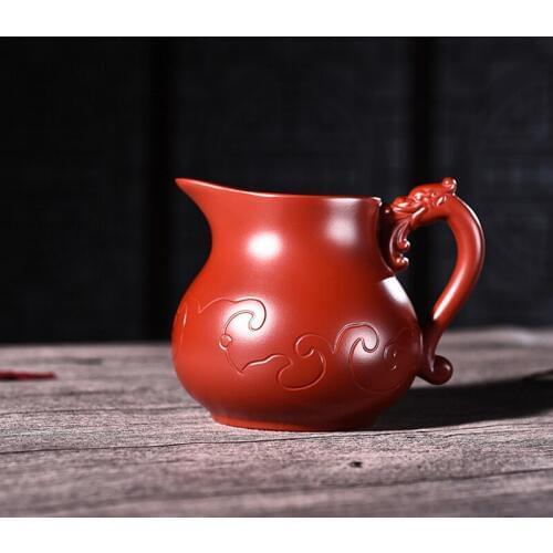 Authentic yixing recommended handmade undressed ore dahongpao fair justice cup pot of kung fu tea tea set