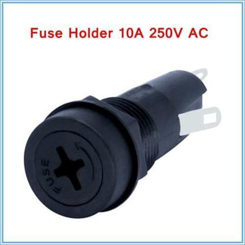 100pcs/lot 5*20mm Glass Fuse Holders, Insurance tube socket fuse holder for 5*20 insurance Panel Mount Fuse Holder,10A 250V AC