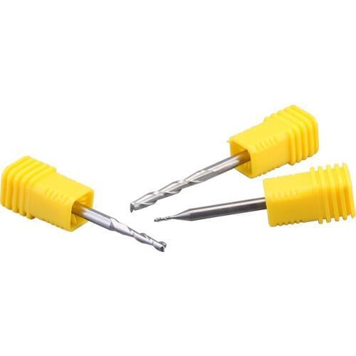 3A glass 3.175mm Router bits Double flute spiral milling cutter acrylic wood cutting CNC engraving tools