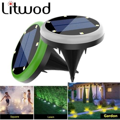 Solar Light Outdoor Floor Underground Garden Decoration Landscape Led Lamp Recessed Lawn Spotlight Floodlights Built in Battery
