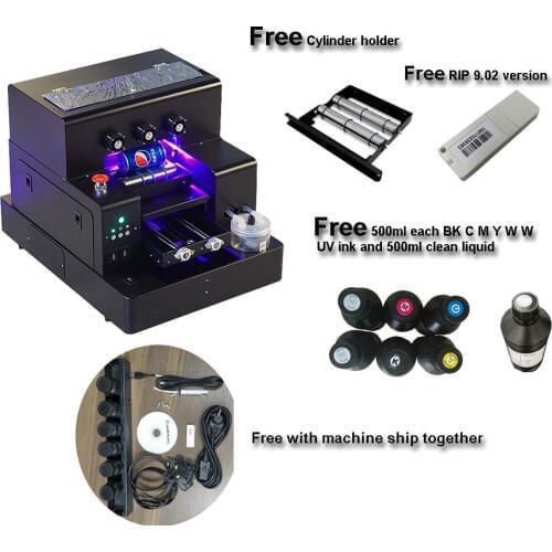 A4 Size LED Automatic UV flatbed Printer for leather Plastic etc printing