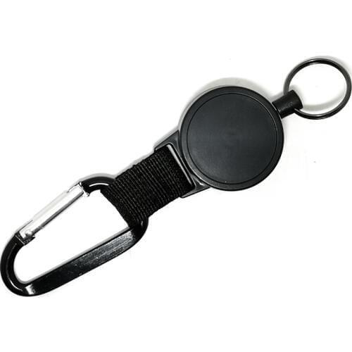 A162 Telescopic keychain Ribbon hang buckle anti-lost security keychain Wire rope high elastic carabiner 2 choice