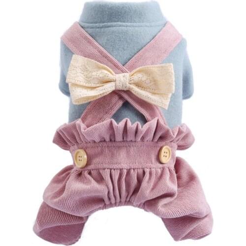 Unisex Soft Cat Dog Winter Clothes Fashion Dog Jumpsuit Round Neck for Daily Wear