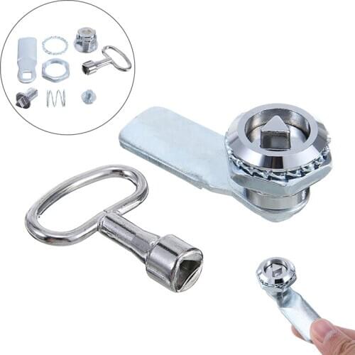 1 Set Zinc Alloy Gas Meter Cam Lock with Key For Gas Electric Meter Door Cabinet Box Latch Cam Lock