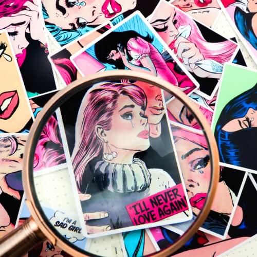 20pcs Handbook Sticker Pack Crying Girl SAD GIRL Hand account Album DIY Decoration diary Collection/Pop woman stickers adesivo