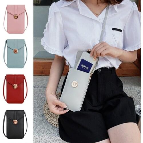 2021 Women Pu Square Bag Transparent Fashion Simple All-Match Mobile Phone Bag Girl Colourful Small Flap Mini Shoulder Bag