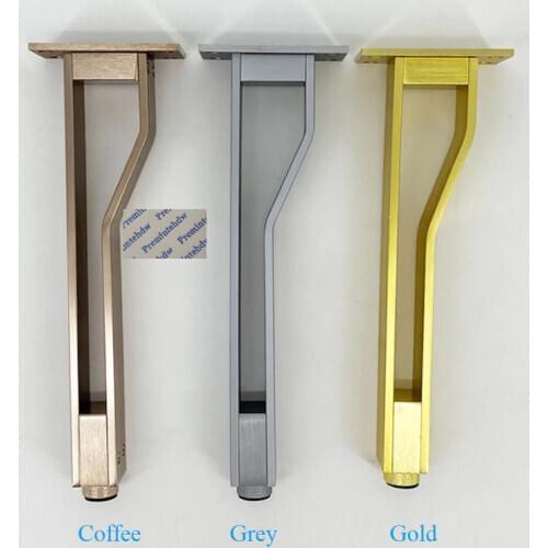 4Pcs H25CM Aluminum Alloy Furniture Cabinet Cupboard Closet Leg With Leveling Feet Gold Grey Coffee