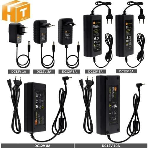 DC12V Adapter AC100-240V Lighting Transformers Output DC12V 1A 2A 3A 5A 6A 8A 10A EU / US Plug Power Supply for LED Strip