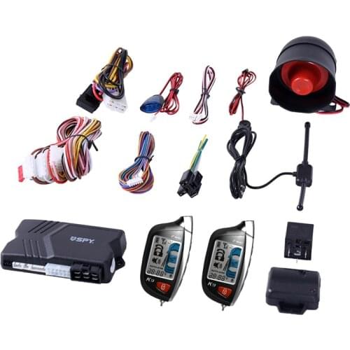SPY security LCD remote two way car alarm with remote starter