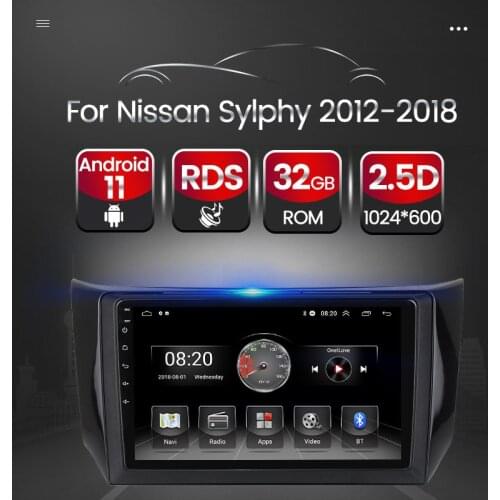 Autoradio Car Multimedia GPS Navigation Player For Nissan Sylphy B17 Sentra 2012-2018 Steering Wheel Control Carplay Camera