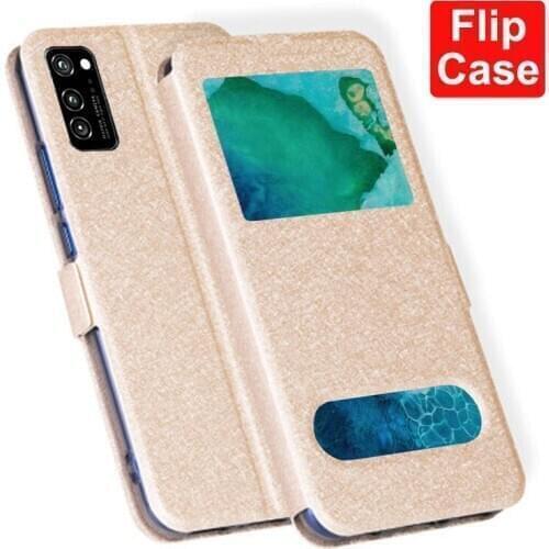 Open window case For Huawei Honor View 30 Pro case View30 Pro Leather Flip back Cover cases for Huawei honor View 30 case shell