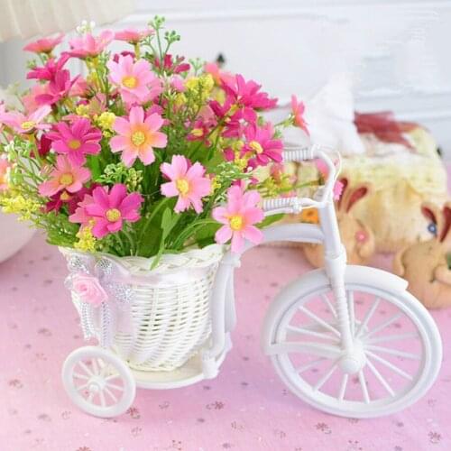 Tricycle Bike Flower Basket Home Decor Favour Garden Wedding Party Pot Planter Storage Plant Accessories Vase Basket Decorative
