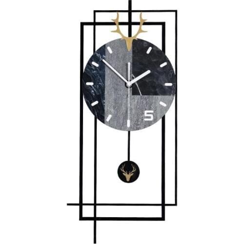 Designer Vintage Watch With Pendulum Wall Quartz Clock Silent Home Decor Living Room Horloge Stickers Art Free Shipping