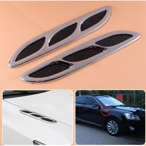 DWCX Universal 2PCS Car Styling Plastic Fake Air Vent Outlet Grille Intake Trim Moulding Sticker