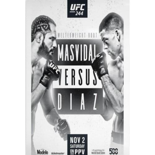 Jorge Masvidal Vs Nate Diaz 244 Art Film Print Silk Poster Home Wall Decor 24x36inch
