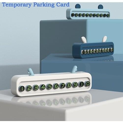 Parking number Temporary Car Parking Card Phone Number Card Plate In The Car Car Accessories Styling Car Sticker for bmw tesla