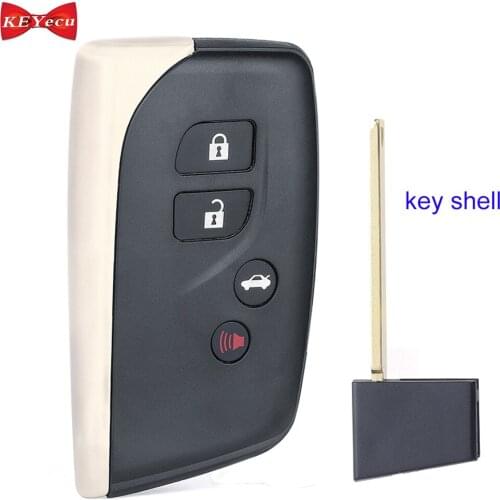 KEYECU for Lexus LS460 LS600h 2014 2015 2016 Remote Car Key Shell Case Fob Hosuing Cover 4 Button for HYQ14ACX