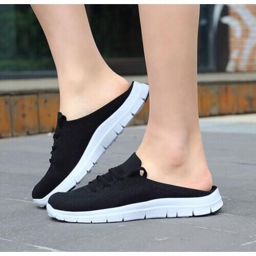 Summer leisure beach mesh breathable ladies sports flat bottom ladies sports shoes casual shoes