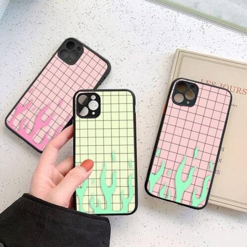 Flame Phone Case For iphone 12 11 7 8 plus mini x xs xr pro max matte transparent cover
