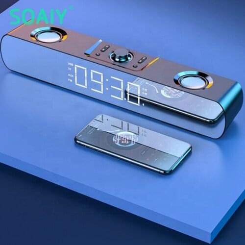 Multifunctional bluetooth speaker, subwoofer, LED display, clock, sound bar, TV, computer speaker, home theater amplifier