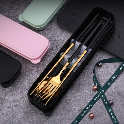 Dinnerware Set Stainless Steel Cutlery Rainbow Dinner Set Knife Fork Tea Spoon Silverware Set Kitchen Tableware Set