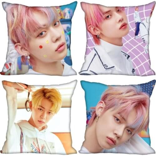New TXT Yeonjun Pillow Case For Home Decorative Silk Pillows Cover Invisible Zippered Throw PillowCases 40X40,45X45cm 0519