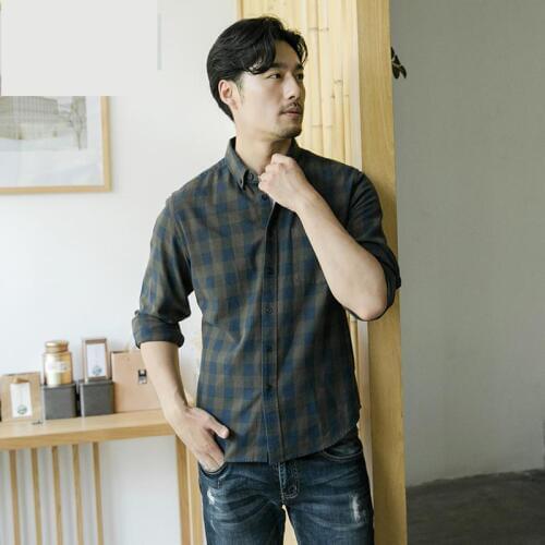 New arrival fashion large Autumn Long Sleeves Shirt Loose Trend Casual Shirts Flannel Plaid 100%cotton plus size MLXL2XL3XL-6XL