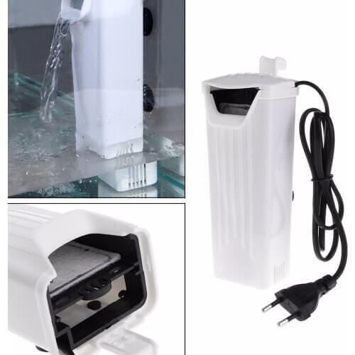 New Arrival Waterfall Aquarium Turtle Fish Tank Oxygen Pump Built-In Low Water Level Filter jul26