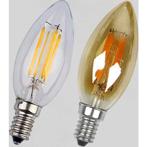 Retro Edison Lights Bulbs E14 Home Decor Warm White Candle Lamps 2W 4W 6W LED Lamp Bulb 110V 220V Holiday Party Lighting