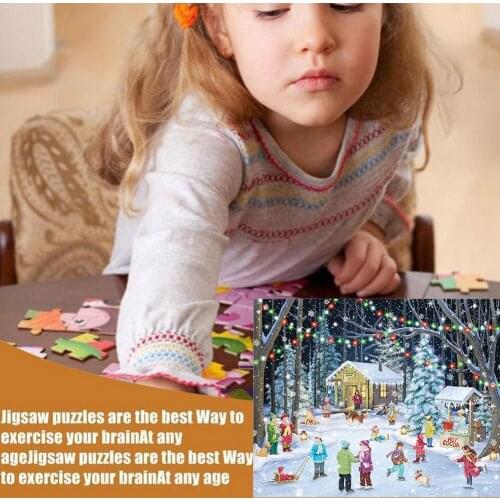 Merry Christmas Gifts 1000 Piece Puzzle Large Jigsaw Painting Children Educational Home Game Puzzle Toys Puzzle For Adult O5C1